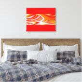 Liefde en Goud Abstract 3D Rainbowart Canvas Afdruk (Insitu (Slaapkamer))