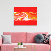 Liefde en Goud Abstract 3D Rainbowart Canvas Afdruk (Insitu (Woonkamer))
