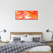 Liefde en Goud Abstract 3D Rainbowart Canvas Afdruk (Insitu (Slaapkamer))