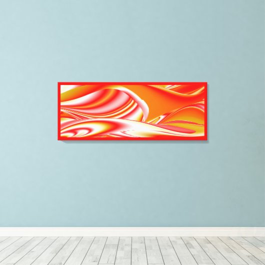 Liefde en Goud Abstract 3D Rainbowart Canvas Afdruk (Insitu (Houten vloer))