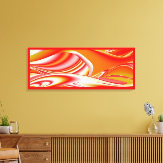 Liefde en Goud Abstract 3D Rainbowart Canvas Afdruk (Insitu (Woonkamer))