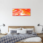 Liefde en Goud Abstract 3D Rainbowart Canvas Afdruk (Insitu (Slaapkamer))