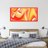 Liefde en Goud Abstract 3D Rainbowart Canvas Afdruk (Insitu (Slaapkamer))