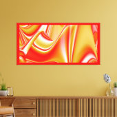 Liefde en Goud Abstract 3D Rainbowart Canvas Afdruk (Insitu (Woonkamer))