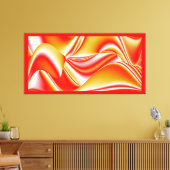 Liefde en Goud Abstract 3D Rainbowart Canvas Afdruk (Insitu (Woonkamer))