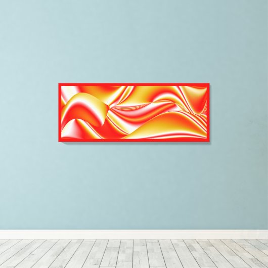 Liefde en Goud Abstract 3D Rainbowart Canvas Afdruk (Insitu (Houten vloer))