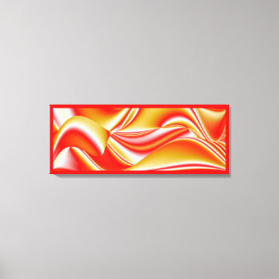 Liefde en Goud Abstract 3D Rainbowart Canvas Afdruk
