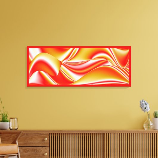 Liefde en Goud Abstract 3D Rainbowart Canvas Afdruk (Insitu (Woonkamer))