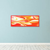 Liefde en Goud Abstract 3D Rainbowart Canvas Afdruk (Insitu (Houten vloer))