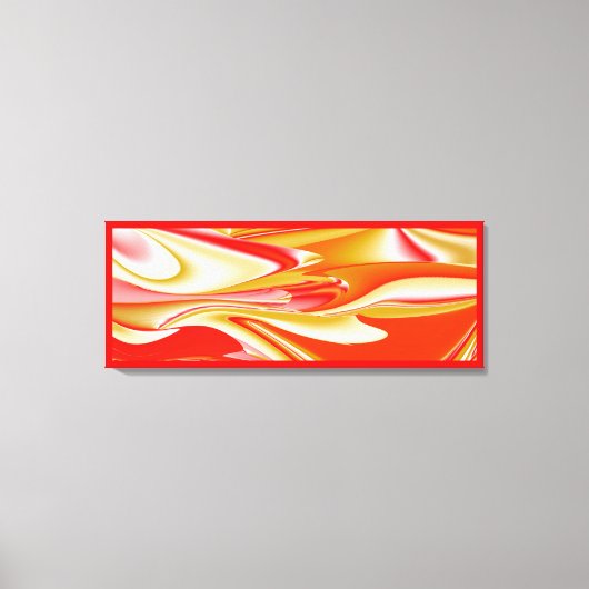 Liefde en Goud Abstract 3D Rainbowart Canvas Afdruk (Voorkant)