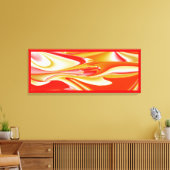 Liefde en Goud Abstract 3D Rainbowart Canvas Afdruk (Insitu (Woonkamer))