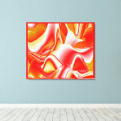 Liefde en Goud Abstract 3D Rainbowart Canvas Afdruk (Insitu (Houten vloer))