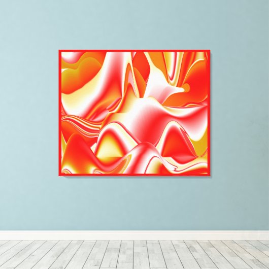 Liefde en Goud Abstract 3D Rainbowart Canvas Afdruk (Insitu (Houten vloer))