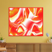 Liefde en Goud Abstract 3D Rainbowart Canvas Afdruk (Insitu (Woonkamer))
