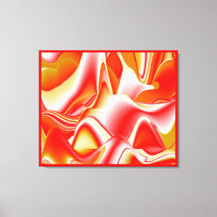 Liefde en Goud Abstract 3D Rainbowart Canvas Afdruk