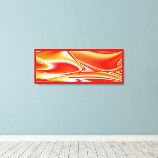 Liefde en Goud Abstract 3D Rainbowart Canvas Afdruk (Insitu (Houten vloer))