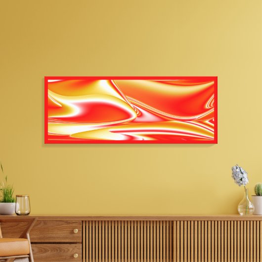 Liefde en Goud Abstract 3D Rainbowart Canvas Afdruk (Insitu (Woonkamer))