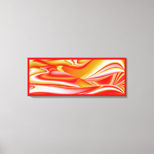 Liefde en Goud Abstract 3D Rainbowart Canvas Afdruk