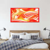 Liefde en Goud Abstract 3D Rainbowart Canvas Afdruk (Insitu (Slaapkamer))