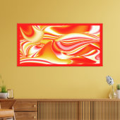 Liefde en Goud Abstract 3D Rainbowart Canvas Afdruk (Insitu (Woonkamer))