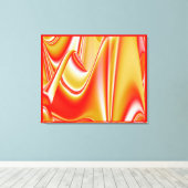 Liefde en Goud Abstract 3D Rainbowart Canvas Afdruk (Insitu (Houten vloer))