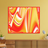 Liefde en Goud Abstract 3D Rainbowart Canvas Afdruk (Insitu (Woonkamer))