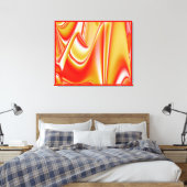 Liefde en Goud Abstract 3D Rainbowart Canvas Afdruk (Insitu (Slaapkamer))
