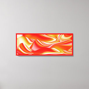 Liefde en Goud Abstract 3D Rainbowart Canvas Afdruk
