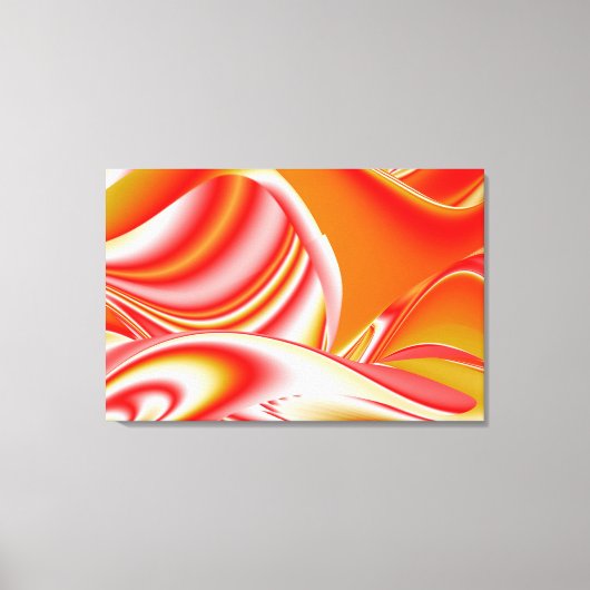 Liefde en Goud Abstract 3D Rainbowart Canvas Afdruk (Voorkant)