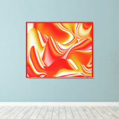 Liefde en Goud Abstract 3D Rainbowart Canvas Afdruk (Insitu (Houten vloer))
