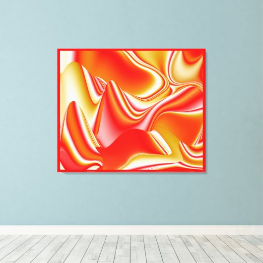 Liefde en Goud Abstract 3D Rainbowart Canvas Afdruk (Insitu (Houten vloer))