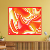 Liefde en Goud Abstract 3D Rainbowart Canvas Afdruk (Insitu (Woonkamer))