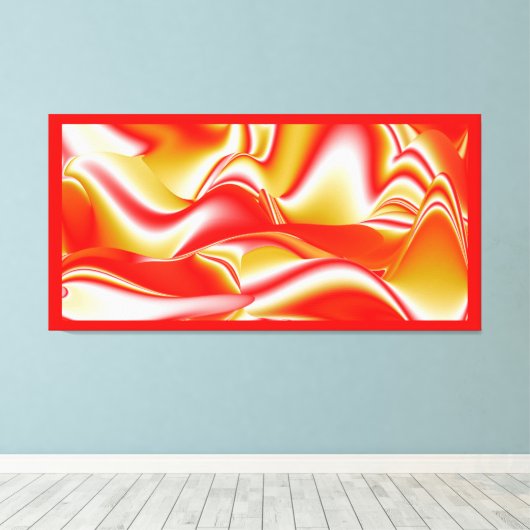 Liefde en Goud Abstract 3D Rainbowart Canvas Afdruk (Insitu (Houten vloer))