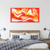 Liefde en Goud Abstract 3D Rainbowart Canvas Afdruk (Insitu (Slaapkamer))