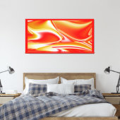 Liefde en Goud Abstract 3D Rainbowart Canvas Afdruk (Insitu (Slaapkamer))