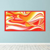 Liefde en Goud Abstract 3D Rainbowart Canvas Afdruk (Insitu (Houten vloer))