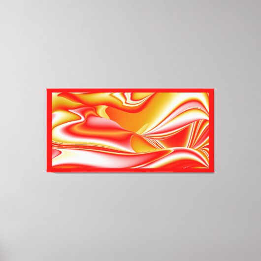 Liefde en Goud Abstract 3D Rainbowart Canvas Afdruk (Voorkant)