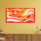 Liefde en Goud Abstract 3D Rainbowart Canvas Afdruk (Insitu (Woonkamer))