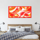 Liefde en Goud Abstract 3D Rainbowart Canvas Afdruk (Insitu (Slaapkamer))