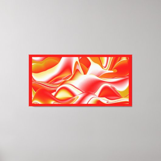 Liefde en Goud Abstract 3D Rainbowart Canvas Afdruk (Voorkant)