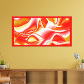 Liefde en Goud Abstract 3D Rainbowart Canvas Afdruk (Insitu (Woonkamer))