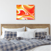 Liefde en Goud Abstract 3D Rainbowart Canvas Afdruk (Insitu (Slaapkamer))