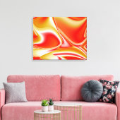 Liefde en Goud Abstract 3D Rainbowart Canvas Afdruk (Insitu (Woonkamer))