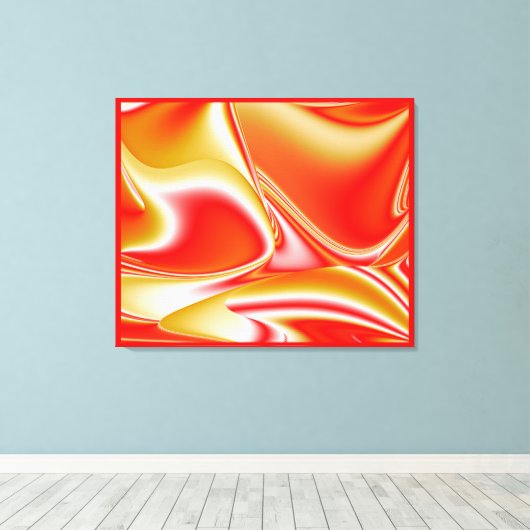 Liefde en Goud Abstract 3D Rainbowart Canvas Afdruk (Insitu (Houten vloer))