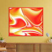 Liefde en Goud Abstract 3D Rainbowart Canvas Afdruk (Insitu (Woonkamer))