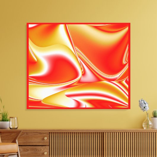 Liefde en Goud Abstract 3D Rainbowart Canvas Afdruk (Insitu (Woonkamer))
