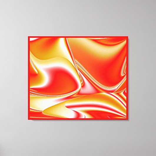 Liefde en Goud Abstract 3D Rainbowart Canvas Afdruk (Voorkant)