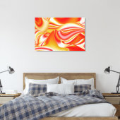 Liefde en Goud Abstract 3D Rainbowart Canvas Afdruk (Insitu (Slaapkamer))