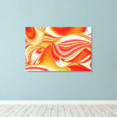 Liefde en Goud Abstract 3D Rainbowart Canvas Afdruk (Insitu (Houten vloer))