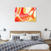 Liefde en Goud Abstract 3D Rainbowart Canvas Afdruk (Insitu (Slaapkamer))